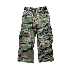 APCO Army Green Field Forest Camo Cargo Pants Boys Sz 6